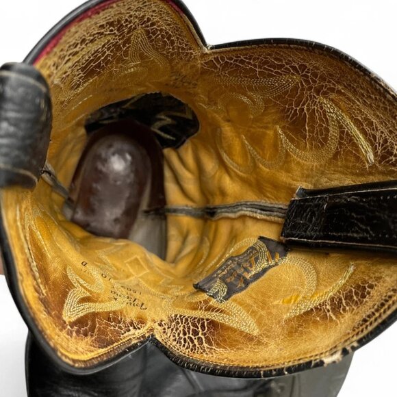 Tony Lama 1509 Vintage Gold Label USA Leather Western Cowboy Boots Men's 10 D - Picture 11 of 15